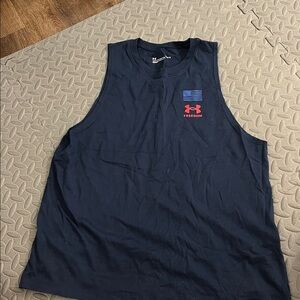 Women’s under Armour navy blue freedom tank large Please see all photos.